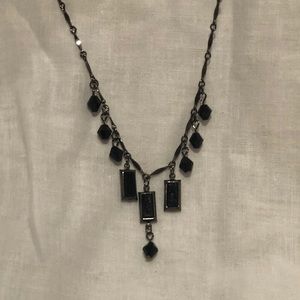 Black Chocker length Necklace with Black Beads